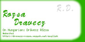 rozsa dravecz business card